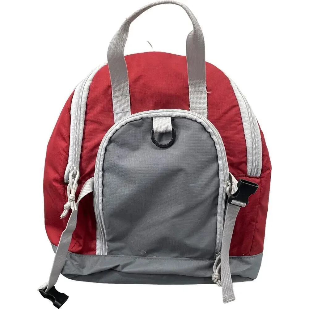 Kelty Red Gray Portable Pocket Picnic Table Backpack Hiking Camping Cooler Bag